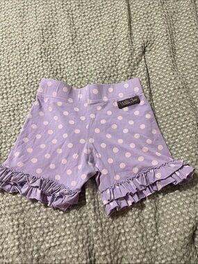 Matilda Jane Lavender Polka Dot Ruffle Shorts